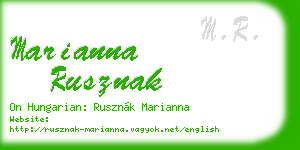marianna rusznak business card