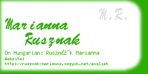 marianna rusznak business card